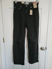 Levi's Mens SilverTab ‘94 Baggy Jeans Straight Leg Black Distressed 28x31 NWT