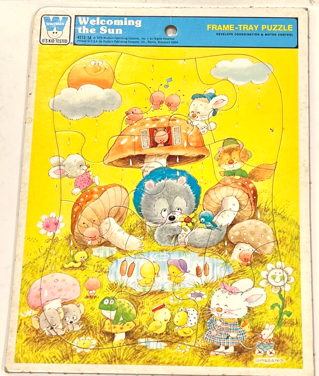 Spring Flowers and Welcoming the Sun Cute 1974 Whitman Frame Tray