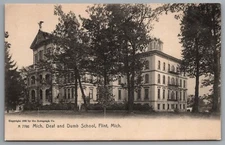Flint MI Deaf and Dumb School c1905 UDB Postcard Rotograph Co.