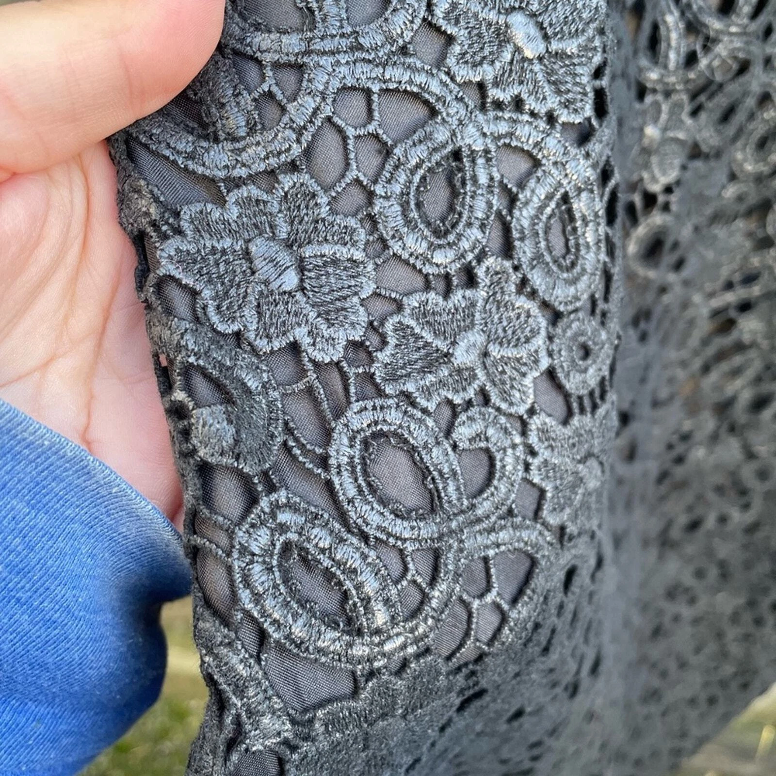 ABITO TUBINO DONNA KATE SPADE NERO LUCCICANTE ALL'UNCINETTO TAGLIA 12