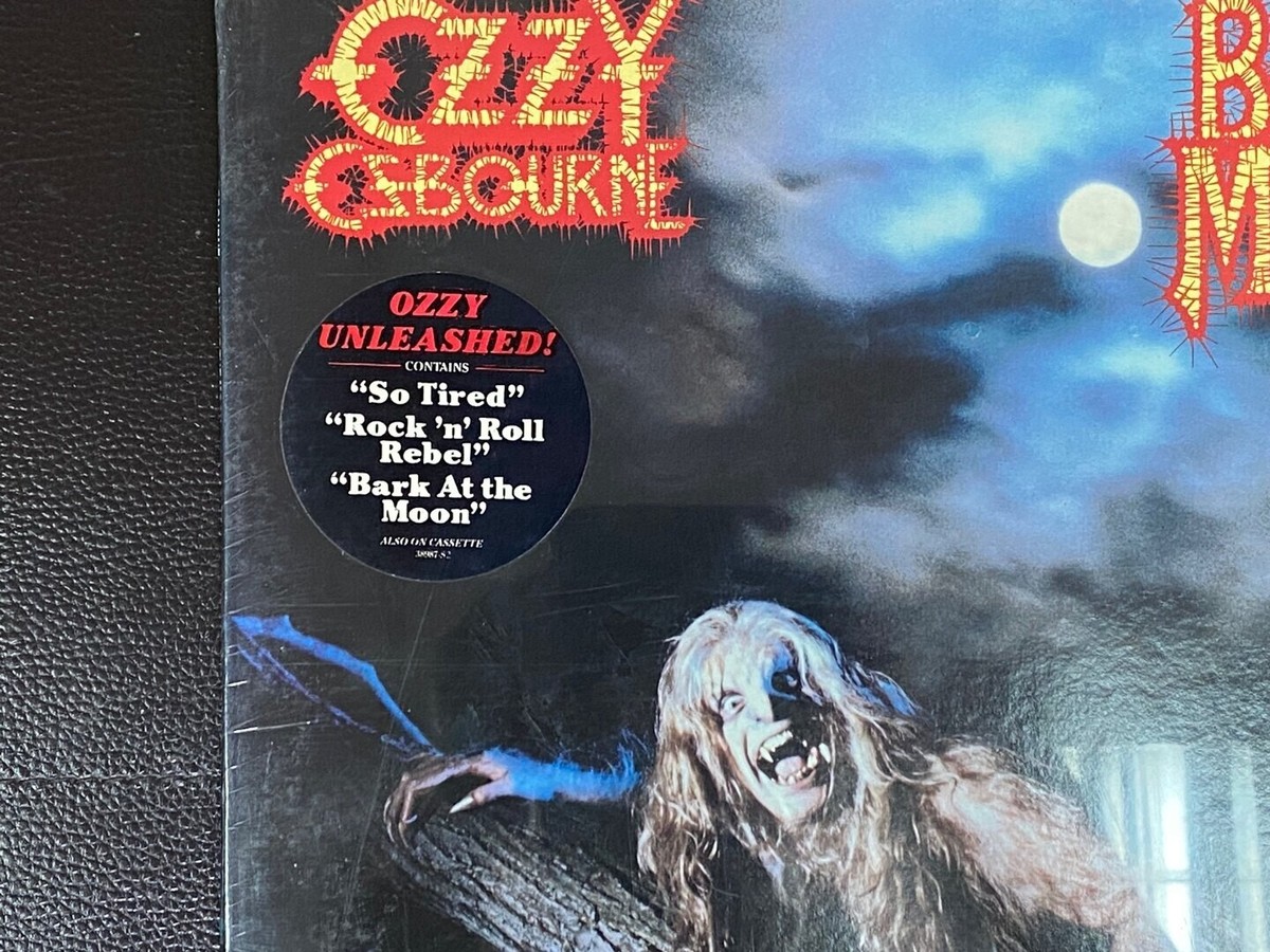 OZZY OSBOURNE- Bark At The Moon Vinyl LP CBS 1983 Hype Sticker for