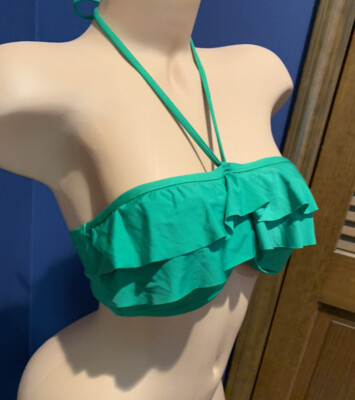 Kenneth Cole Reaction L RS3RL81 Bikini Ruffle Swim Top NWT