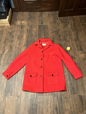Rare Jacket Made From Hudson s Bay Point Blanket Fabric Size 16