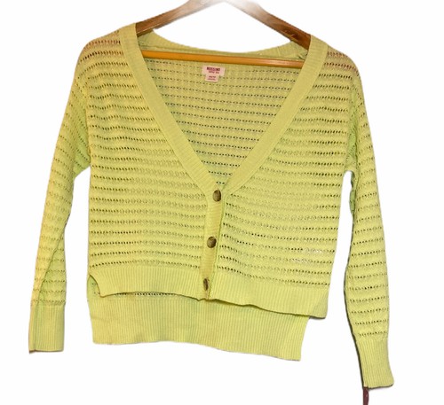 OPEN CHEST BUTTON CARDIGAN SWEATER XS 