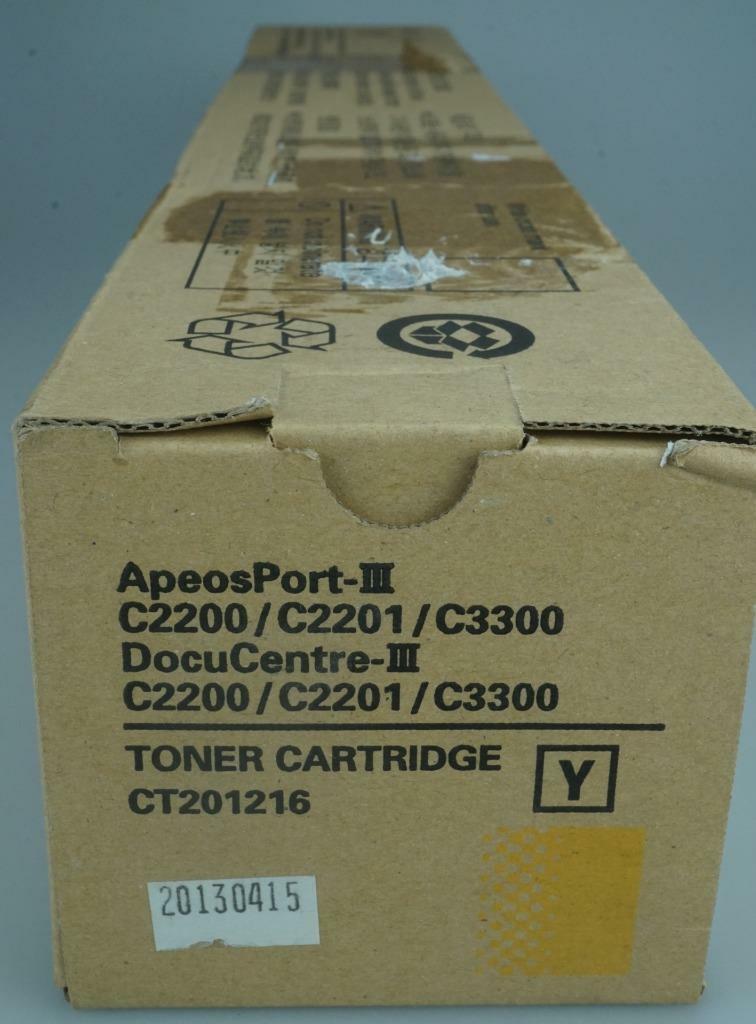 Genuine FUJI XEROX DocuCentre Yellow Toner Cartridge CT201216 C2200 C2201 C3300