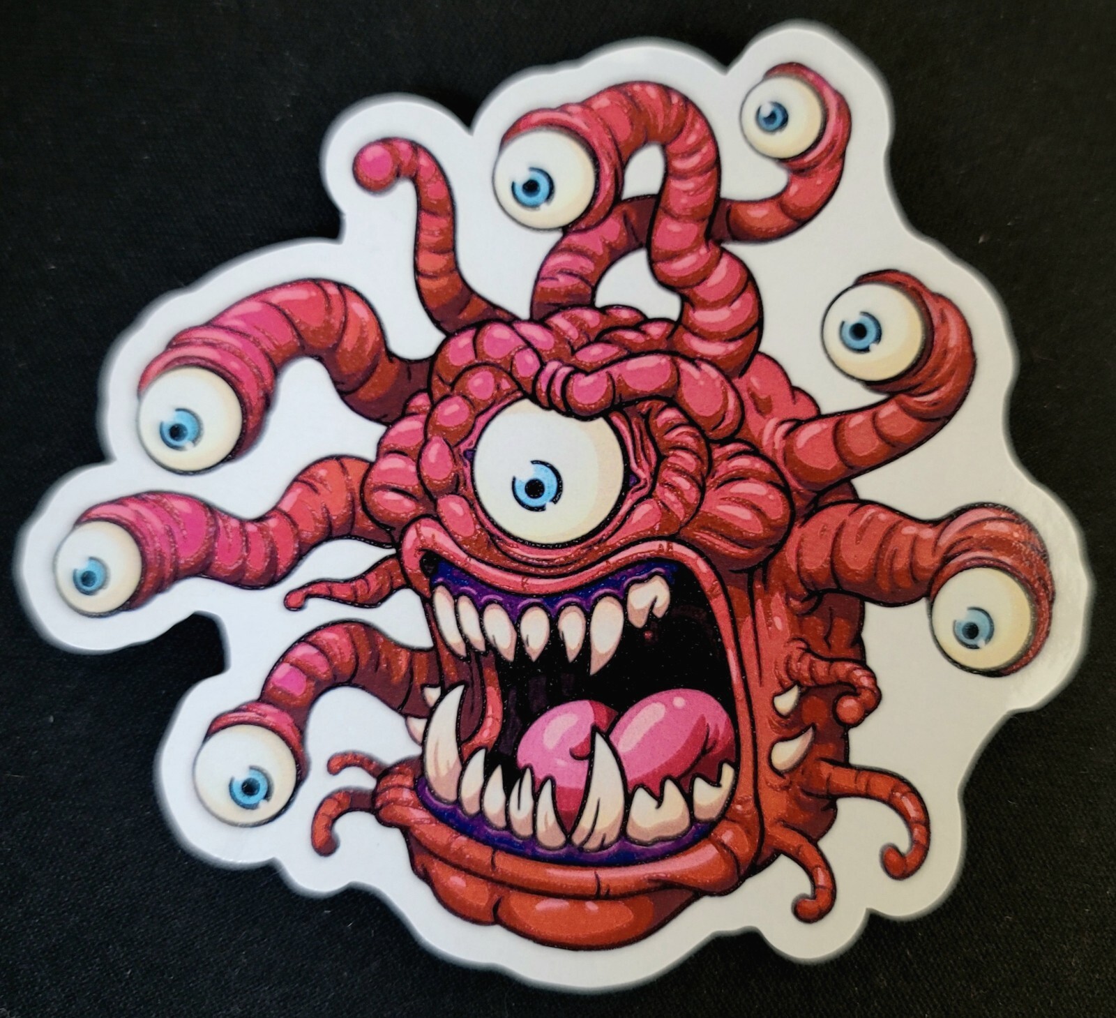 HOT ROD STICKER "MONSTER 8 EYEBALLS" 4 X 3 1/2" GLOSSY 