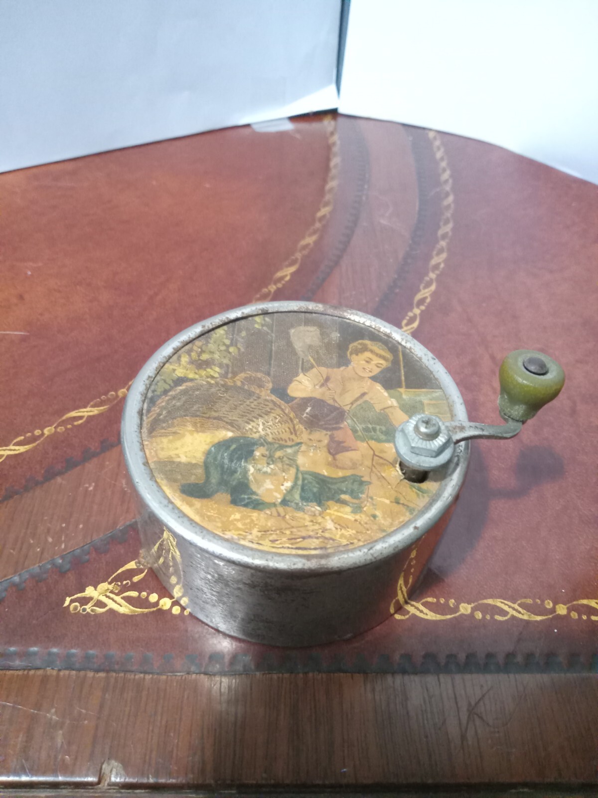 Antique 1800's Swiss Childs Wind and Play Music Box Art Old Toy Music