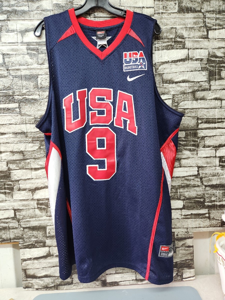 Nike Team USA 2006 Olympic FIBA Jersey #9 Dwayne Wade Navy Sz XXL