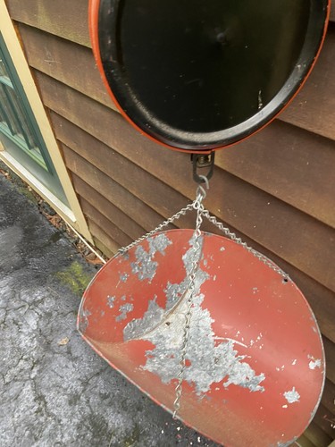 Vintage 20# Chatillon Produce Hanging Scale Basket/Pan W/Chains - Picture 12 of 14