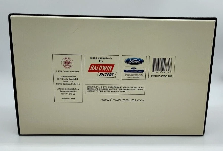 Baldwin Filters 1935 Chevy 1.5 Ton Open Express Pickup 1:24 Diecast Bank LE NIB - Image 4 of 4