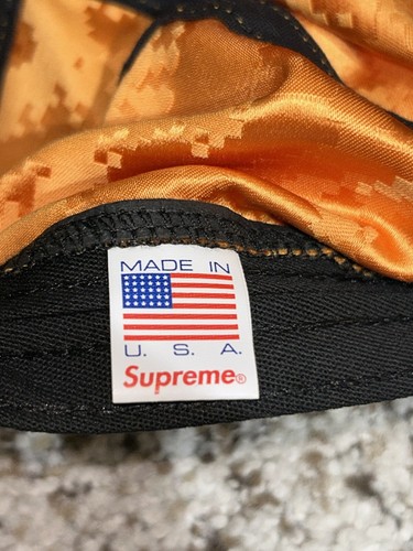 Supreme Satin Digi Camo Camp Cap Orange - Picture 7 of 14