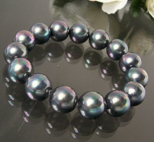 Perlenkette Perlen Armband Ohrringe Muschelkernperlen Schmuck Set Hochzeit VS7# - Bild 58 von 99
