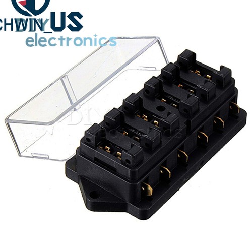 Car Boat 4Way Pin Circuit Standard ATO Blade Fuse Box Block Holder Plug 1-50V US - Picture 13 of 47
