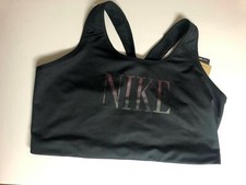 NIKE Plus Size Dri-Fit Graphic Sports Bra DD1174 3X Black NWT 40