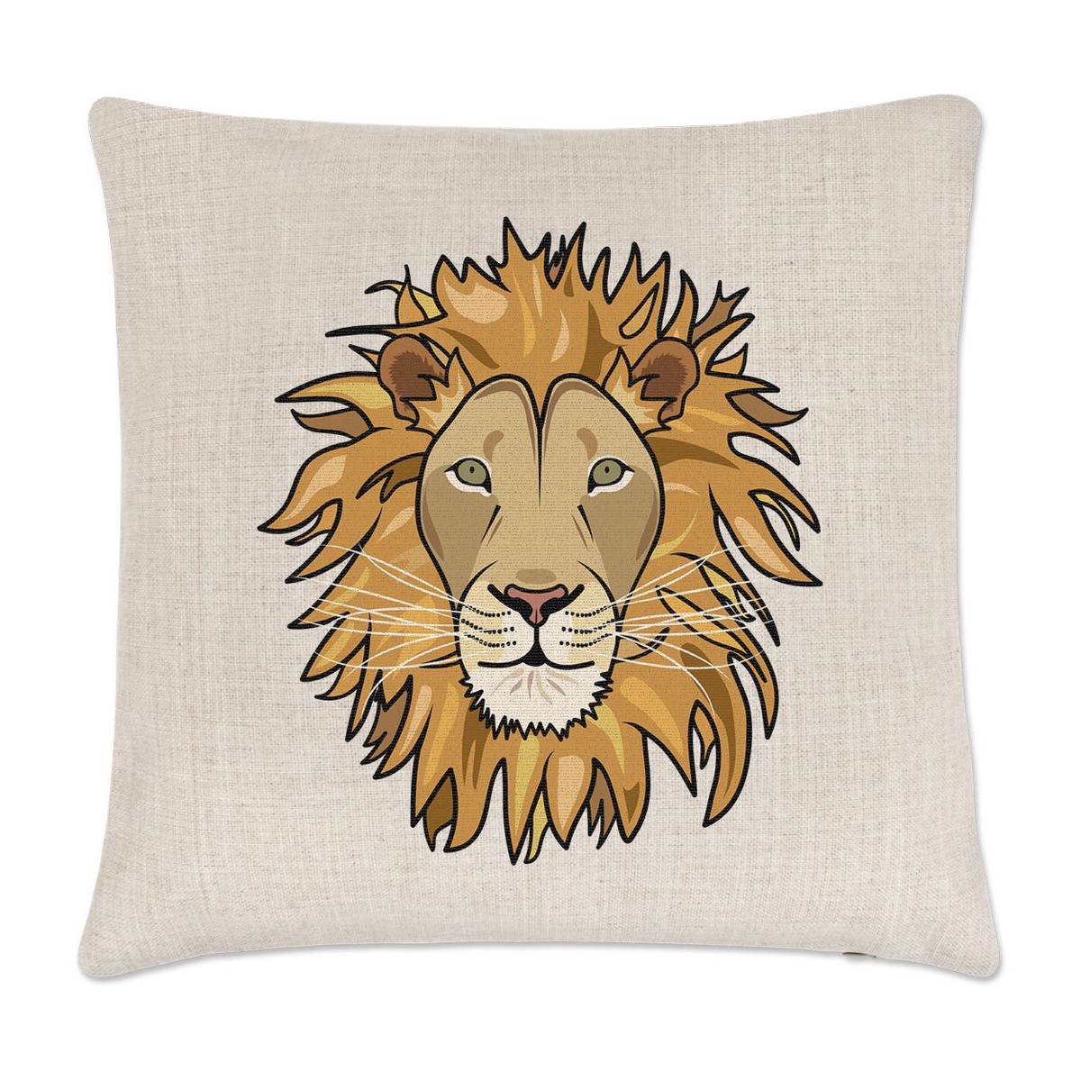 Home Decor Leone Federa Per Cuscino 40x40 Cm - Cuscino Decorativo Con Motivo Animale, 100% Poliestere