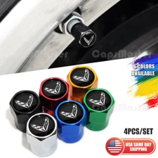 Hex Chevy C8 Corvette Car Wheels Tire Air Valve Caps Stem Dust Cover Decorate