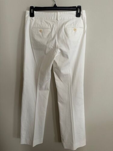 Theory White Cotton Blend Flat Front Pockets a Bit Flared Leg Pants $455 Sz 00 - Picture 3 of 9