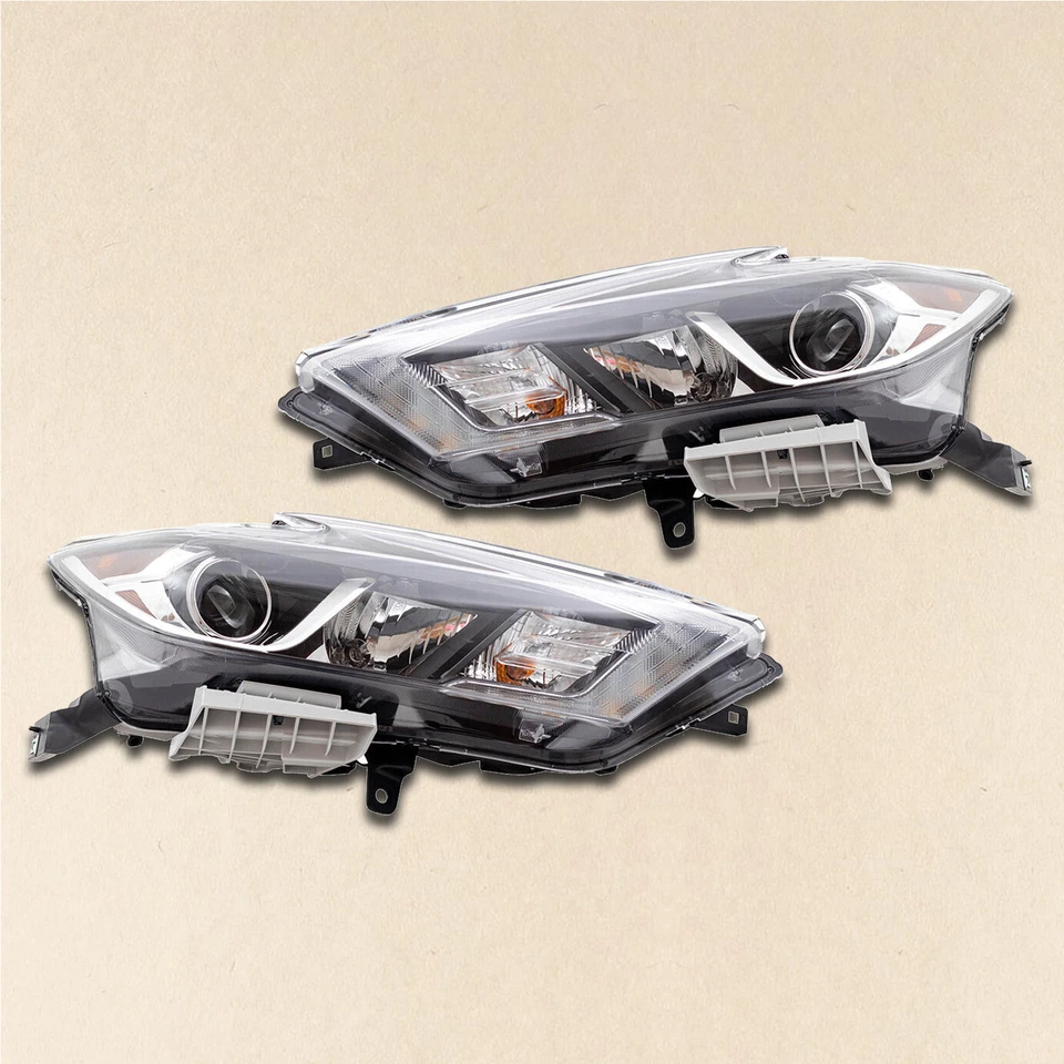 Faro halógeno para Nissan Máxima 2016 2018 par conductor pasajero 2 piezas Foto 4 de 4