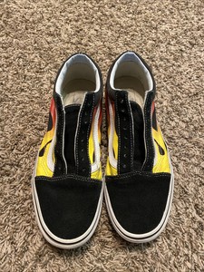 yellow vans flame
