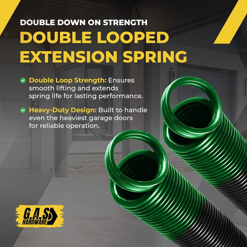120lb. Heavy-Duty Double-Loop Garage Door Extension Springs ( Pair ...