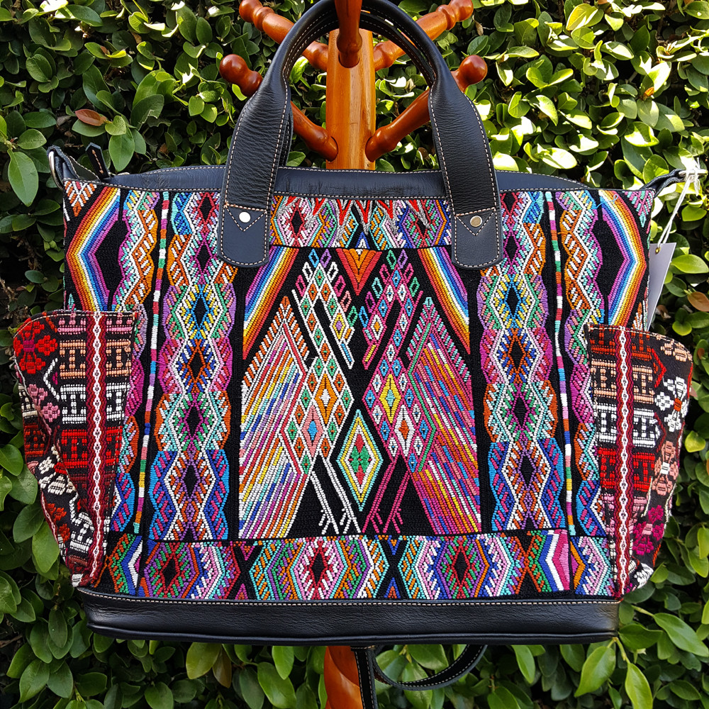 Brand New Alma Guatemalan Large CDB Swans Backpack Huipil  display picture 2