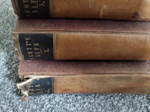 J G Lockhart MEMOIRS OF THE LIFE OF SIR WALTER SCOTT HB 1837 7 vol 1ST PRINT - Picture 3 of 9