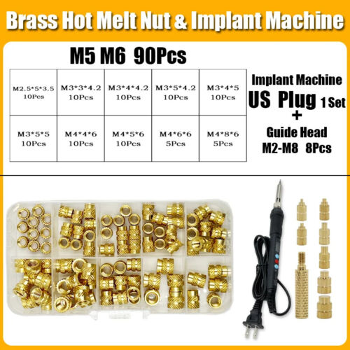 Brass Hot Melt Insert Nut Implant Machine Copper Nut Thermal Conduction Implant - Picture 19 of 37