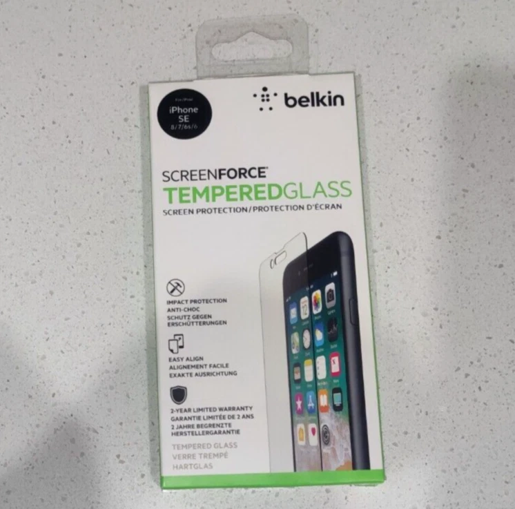 Belkin ScreenForce Tempered Glass Screen Protector iPhone SE/8/7/6/6s - image 2 of 3