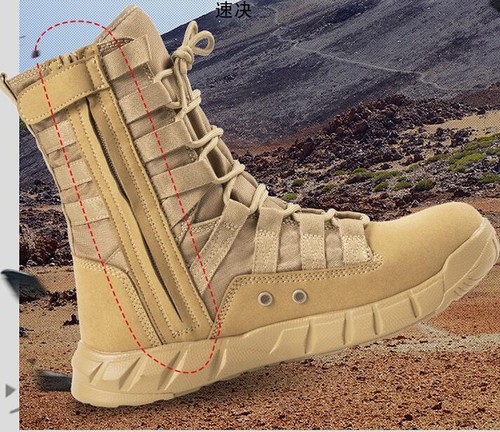 Mens Outdoor Desert Boots Army Hiking Combat Military Tactical Boots Swat Shoes - Picture 5 of 26