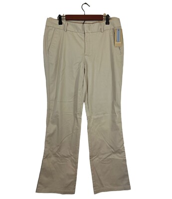 New $42 Dockers Iconic Low Rise Slightly Curvy Khaki Pants Women's 12 Long 