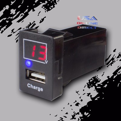 5V 2.1A Car USB Port Socket Digital Charger Interface factory fit Voltmeter USA