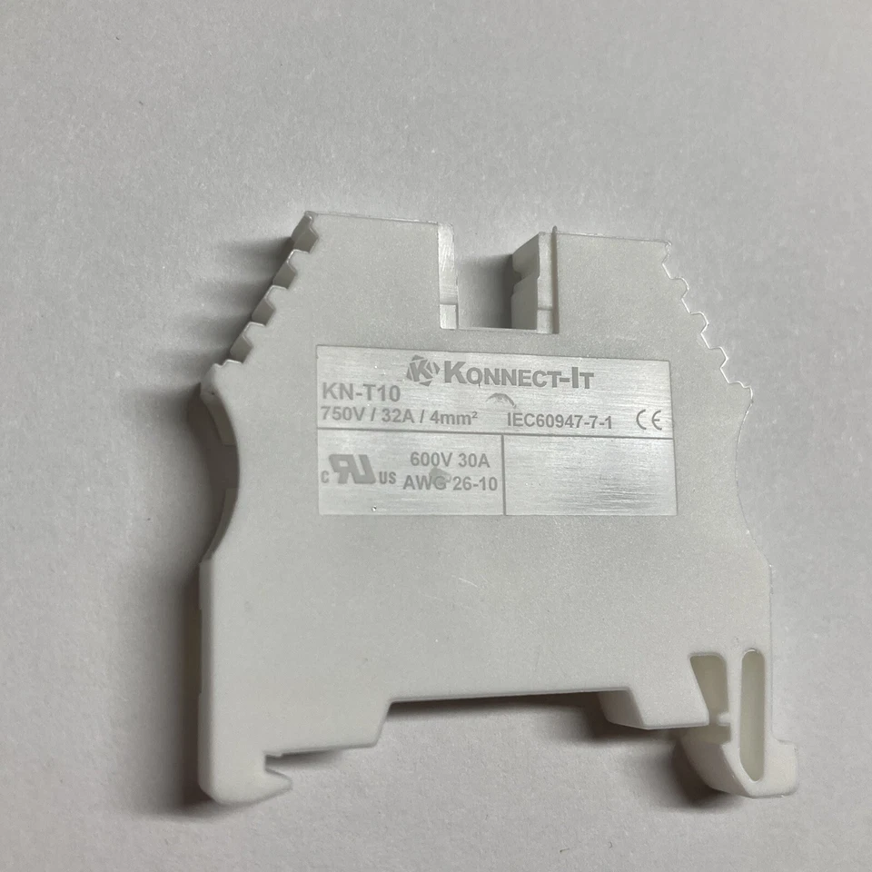 3 Phase AC Power Distribution DIN Rail Terminal Block Assembly 10AWG 30A 600V - Image 4 of 4