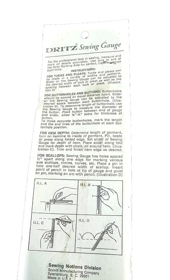 Scovill Dritz Sewing Gauge & University Inn Coral Gables Wallet Thread Pack NOS - Image 3 of 4