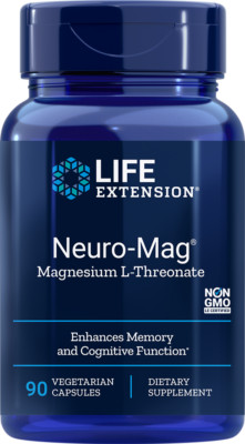 Life Extension NEURO-MAG  MAGNESIUM THREONATE 90 Veg Caps