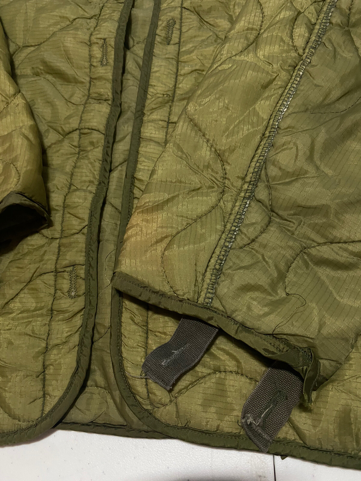 Vintage US Military Field Jacket Coat Liner Size Large Army Quilted 80s