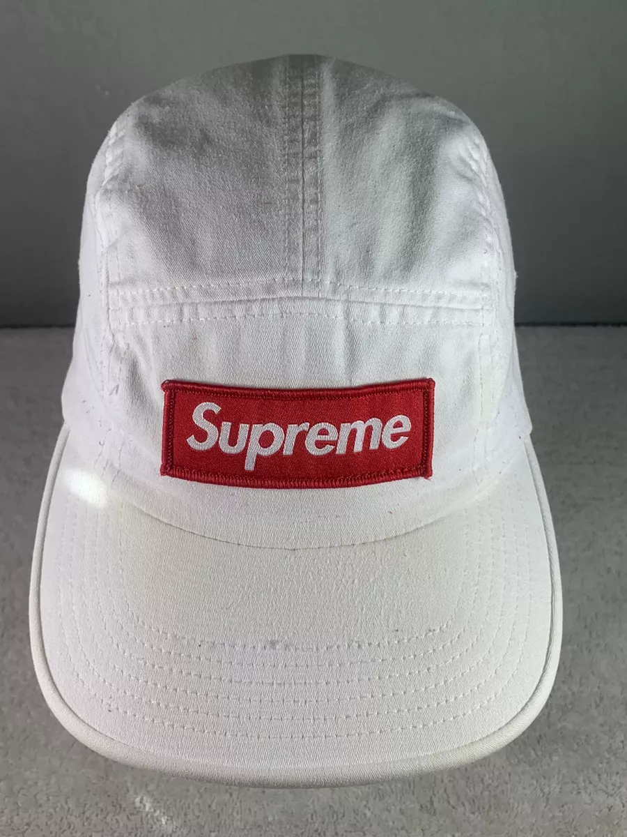 Supreme, Accessories, Supreme Leather Camp Cap Black And White