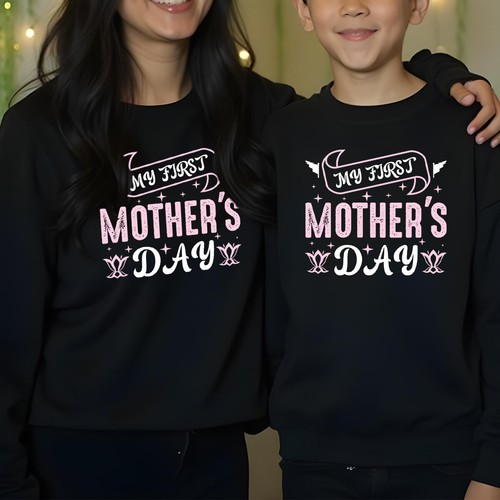 Womens Kids My First Mothers Day Sweatshirt Jumper Funny Mama Mom Cute Gift 1#MD - Picture 3 of 30
