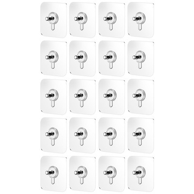 Non-Trace Wall Stickers 20Pcs Hooks for Easy Use in Kitchen and Home