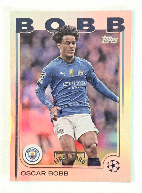 2024-25 Topps UEFA Oscar Bobb 1/1 ONE OF ONE First Card Man City Norway (1:8496)