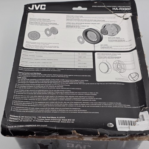 JVC HARX900 High-Grade Full-Size Headphone, Black - Open Box - Picture 6 of 9
