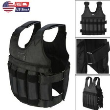 Exercise Weighted Vest Fitness Training Workout Sport 110lbs Weighted Adjustable