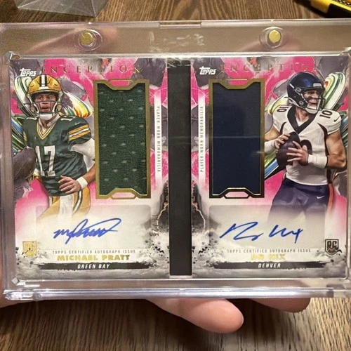 2024 Topps Inception Bo Nix & Michael Pratt Dual Rookie Relic Auto Booklet 10/20