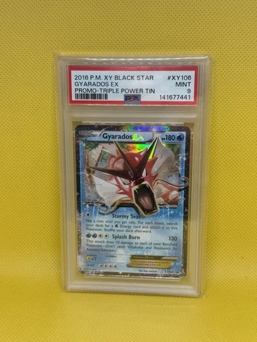 2016 Pokémon XY Black Star Gyarados EX Promo Power Tin Card #XY106 PSA 9