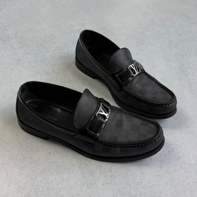 LOUIS VUITTON MAJOR LOAFER DAMIER GRAPHITE MADE IN ITALY MEN SIZE - LV 8 / US 9