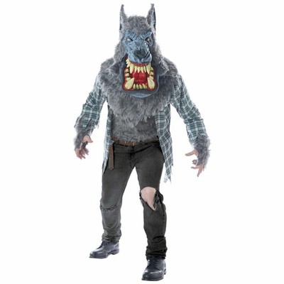 Monster Wolf Werwolf Großmaul Horror Biest Monster Halloween Herren Kostüm