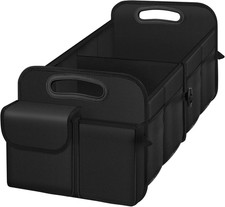 organizador maletero coche plegable impermeable suv 2 compartimentos 52l negro