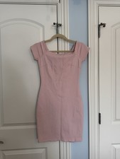 Lulus Women’s Pink Bodycon Dress Off-the-Shoulder, Size Small