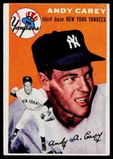 1954 Topps #105 Andy Carey - Poor / Crease