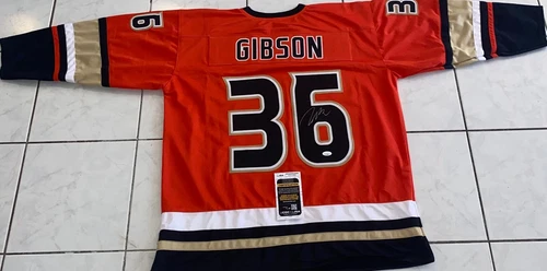 John Gibson Signed Autographed Anaheim Ducks Custom Hockey Jersey JSA