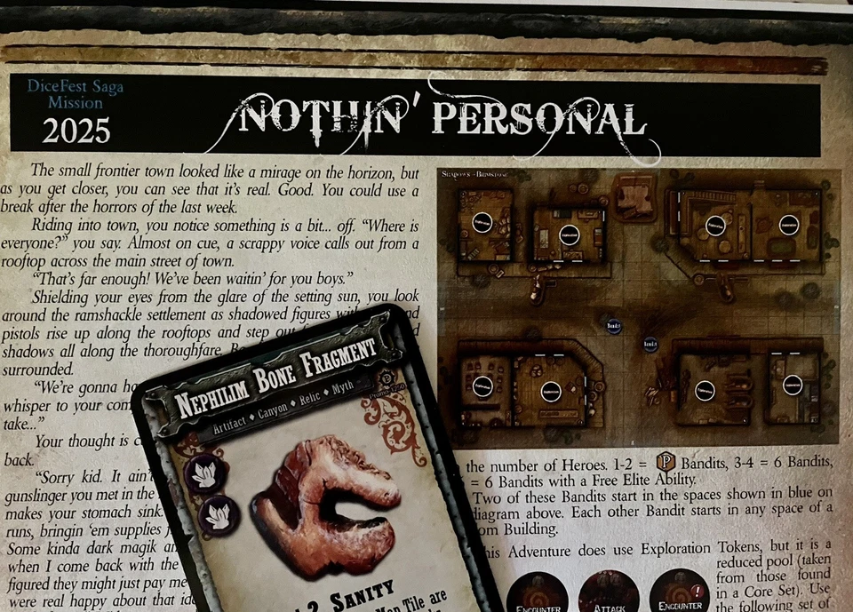 DICEFEST 2025 SHADOWS OF BRIMSTONE SAGA MISSION Nephilim Bone Frag Promo+Misión Foto 4 de 4